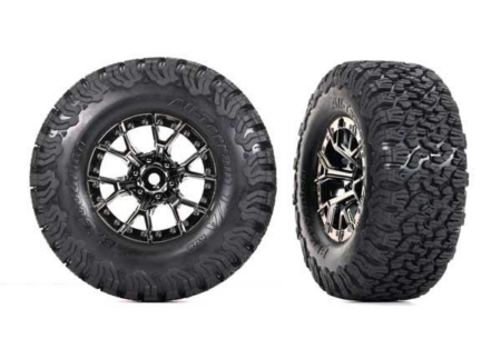 Neumáticos y ruedas, ensamblados, pegados (ruedas cromadas negras Ford Raptor R, neumáticos BFGoodrich All-Terrain T/A KO2, insertos de espuma) (2) (4WD delantera/trasera, 2WD trasera)