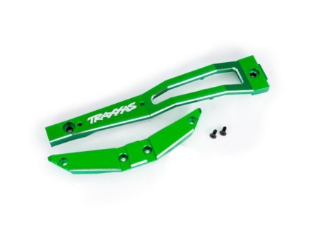 Refuerzo de chasis delantero, aluminio 6061-T6 (anodizado verde/CCS de 2,5 x 6 mm (con fijador de roscas) (2)