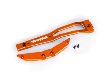 Refuerzo de chasis delantero, aluminio 6061-T6 (anodizado naranja/CCS de 2,5 x 6 mm (con fijador de roscas) (2)