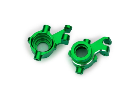 Bloques de dirección, aluminio 6061-T6 (anodizado verde), izquierdo y derecho/3 x 18 mm BCS (con fijador de roscas) (2)
