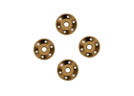 Arandelas de rueda, aluminio mecanizado, bronce (4)