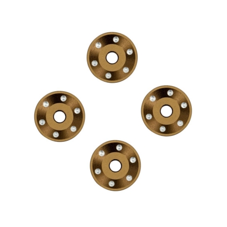 Arandelas de rueda, aluminio mecanizado, bronce (4)