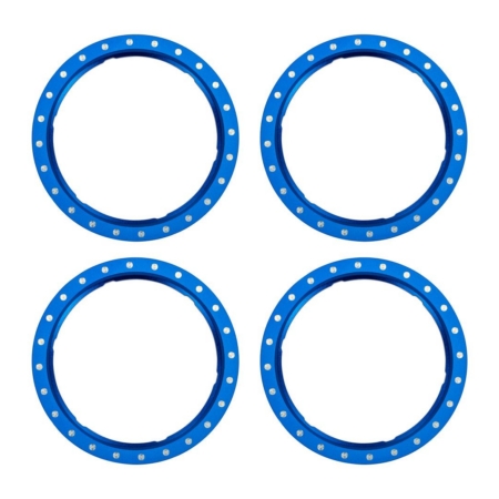 Anillos Beadlock, azules (aluminio mecanizado) (4)