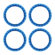 Anillos Beadlock, azules (aluminio mecanizado) (4)