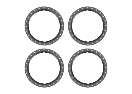 Anillos Beadlock, grises (aluminio mecanizado) (4)
