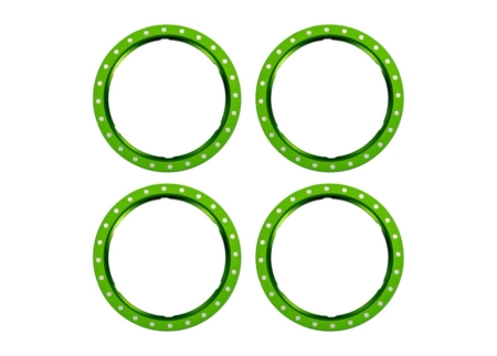 Anillos Beadlock, verdes (aluminio mecanizado) (4)