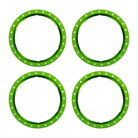 Anillos Beadlock, verdes (aluminio mecanizado) (4)