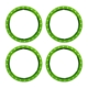 Anillos Beadlock, verdes (aluminio mecanizado) (4)