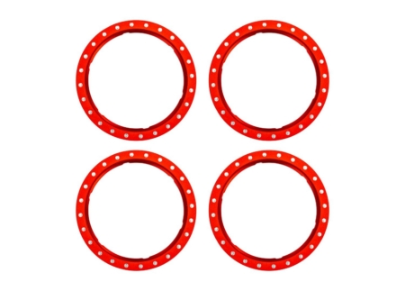 Anillos Beadlock, rojos (aluminio mecanizado) (4)