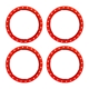 Anillos Beadlock, rojos (aluminio mecanizado) (4)