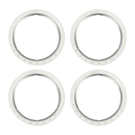 Anillos Beadlock, plata (aluminio mecanizado) (4)