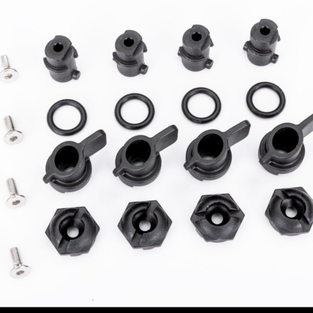 Tuercas de montaje de la trampilla (tuercas de trampilla (4), tuercas de mariposa (4))/ejes (4)/juntas tóricas (4)/CCS de 3 x 8 mm (acero inoxidable) (4)