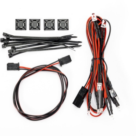 Arnés de cables, luces LED/bridas (10)/soportes para bridas (4) (compatible con remolques para embarcaciones n.° 10350 y 10650)