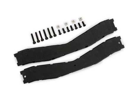 Travesaño delantero (superior e inferior), remolque de barco/ 3 x 8 mm BCS (acero inoxidable negro) (7)/ 3 x 15 mm CS (acero inoxidable negro) (6)/ Tuercas cuadradas M3 x 0,5 mm (4)