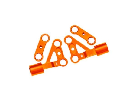Brazos de suspensión superiores delanteros, aluminio 6061-T6 (anodizado naranja) (izquierdo y derecho)/ 2,5 x 5 mm BCS (con fijador de roscas) (2)