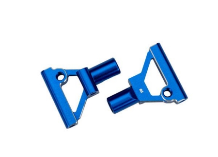 Brazos de suspensión, inferiores, delanteros, aluminio 6061-T6 (anodizado azul) (izquierdo y derecho)/ 2,5 x 5 mm BCS (con fijador de roscas) (2)