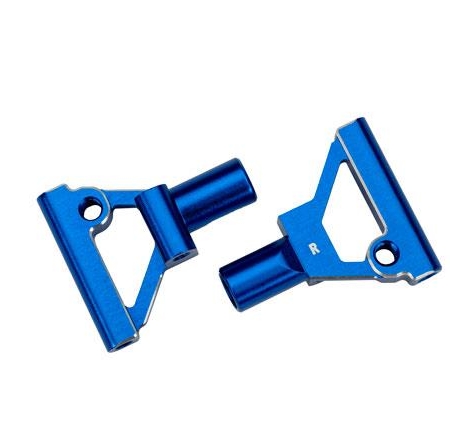 Brazos de suspensión, inferiores, delanteros, aluminio 6061-T6 (anodizado azul) (izquierdo y derecho)/ 2,5 x 5 mm BCS (con fijador de roscas) (2)