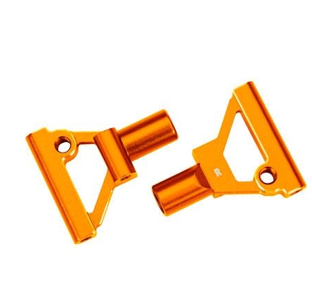 Brazos de suspensión inferiores delanteros, aluminio 6061-T6 (anodizado naranja) (izquierdo y derecho)/ 2,5 x 5 mm BCS (con fijador de roscas) (2)