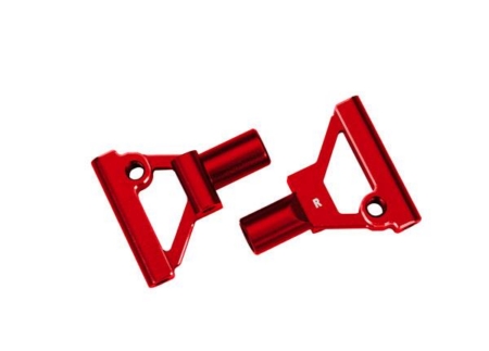 Brazos de suspensión inferiores delanteros, aluminio 6061-T6 (anodizado rojo) (izquierdo y derecho)/ 2,5 x 5 mm BCS (con fijador de roscas) (2)