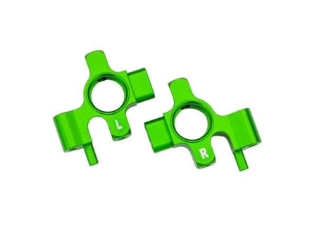 Bloques de dirección, aluminio 6061-T6 (anodizado verde), izquierdo y derecho/3 x 12 mm BCS (con fijador de roscas) (4)