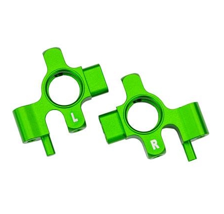 Bloques de dirección, aluminio 6061-T6 (anodizado verde), izquierdo y derecho/3 x 12 mm BCS (con fijador de roscas) (4)