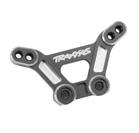 Torre de amortiguación delantera, aluminio 6061-T6 (anodizado gris)/3 x 15 mm BCS (con fijador de roscas) (2)