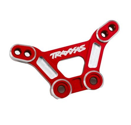 Torre de amortiguación delantera, aluminio 6061-T6 (anodizado rojo)/3 x 15 mm BCS (con fijador de roscas) (2)