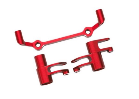 Manivelas de dirección, barra de dirección (aluminio 6061-T6 anodizado rojo) / rodamientos de bolas de 5 x 8 x 2,5 mm (2) / rodamientos de bolas de 6 x 10 x 3 mm (2) hardware