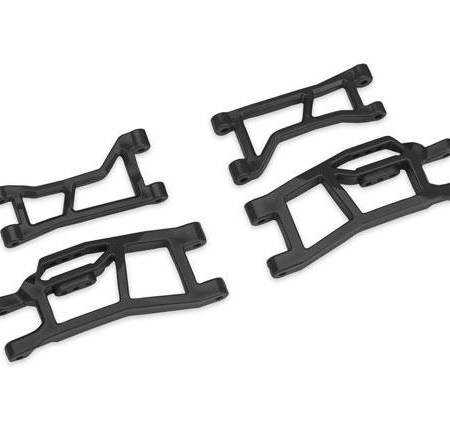 Brazos de suspensión HD delanteros superiores e inferiores WideMaxx negros