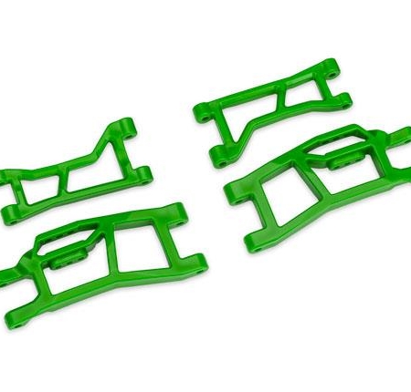 Brazos de suspensión HD delanteros superiores e inferiores WideMaxx verdes