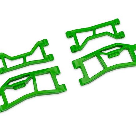 Brazos de suspensión HD superiores e inferiores traseros WideMaxx verdes