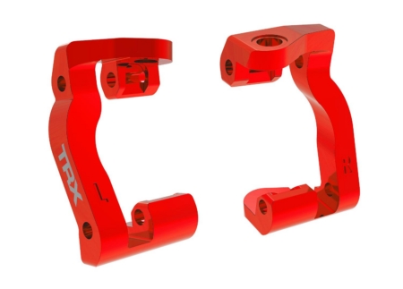 Bloques de ruedas (cubos en C), aluminio 6061-T6 (anodizado rojo), izquierdo y derecho