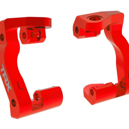 Bloques de ruedas (cubos en C), aluminio 6061-T6 (anodizado rojo), izquierdo y derecho