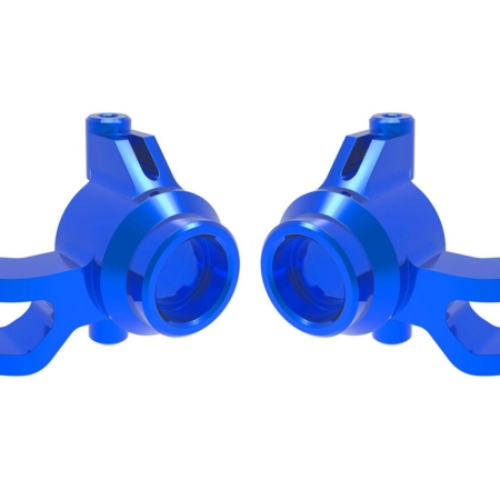 Bloques de dirección, aluminio 6061-T6 (anodizado azul) (izquierdo y derecho)/3 x 12 mm SS (con fijador de roscas) (4)/3 x 15 mm BCS (con fijador de roscas) (2)