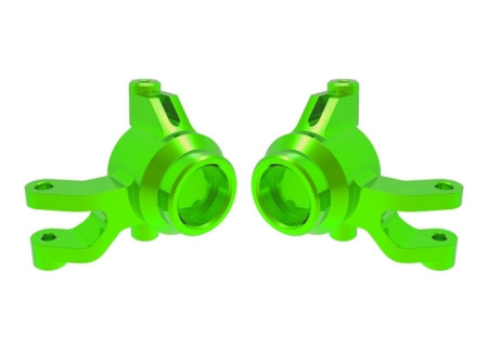 Bloques de dirección, aluminio 6061-T6 (anodizado verde) (izquierdo y derecho)/3 x 12 mm SS (con fijador de roscas) (4)/3 x 15 mm BCS (con fijador de roscas) (2)