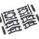 Kit de suspensión, Mini Maxx® WideMaxx®, negro (incluye brazos de suspensión delanteros y traseros, enlaces de convergencia delanteros y semiejes exteriores (extendidos))