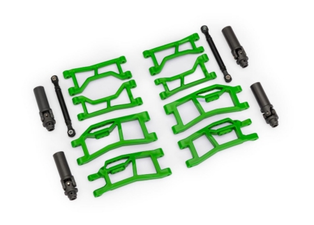 Kit de suspensión, Mini Maxx® WideMaxx®, verde (incluye brazos de suspensión delanteros y traseros, enlaces de convergencia delanteros y semiejes exteriores (extendidos))