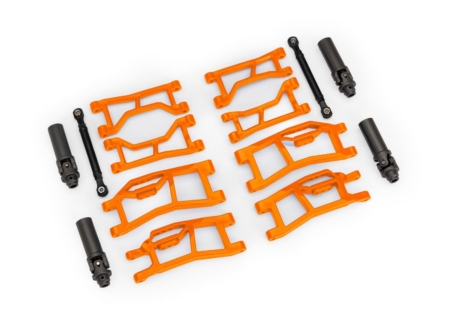 Kit de suspensión, Mini Maxx® WideMaxx®, naranja (incluye brazos de suspensión delanteros y traseros, enlaces de convergencia delanteros y semiejes exteriores (extendidos))