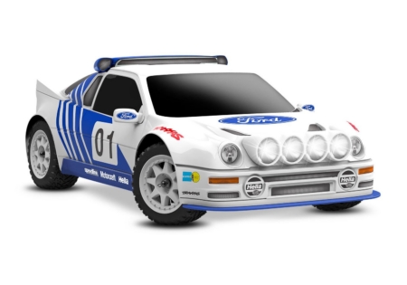Traxxas Mini Rally VXL Ford RS200 incluye batería y cargador USB Blanco