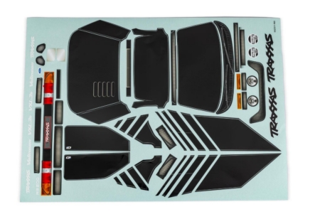 Hoja de calcomanías negras para el Mini Rally VXL Ford RS200