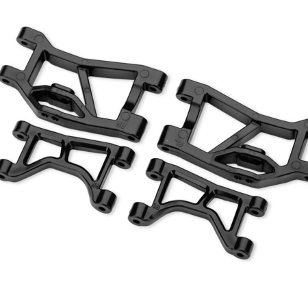 Brazos de suspensión traseros superiores e inferiores negros (izq. y der.)