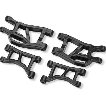 Brazos de suspensión delanteros superiores e inferiores negros (izq. y der.)