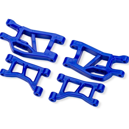 Brazos de suspensión delanteros superiores e inferiores azules (izq. y der.)