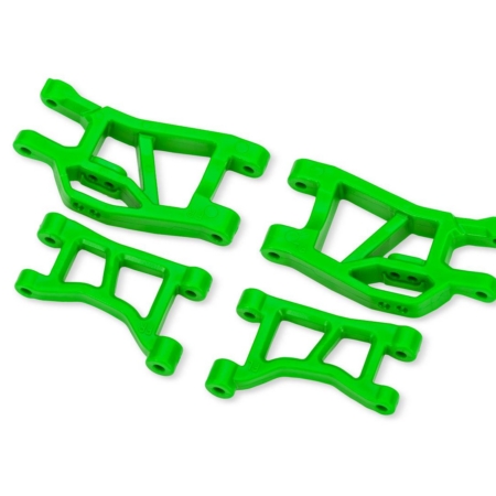 Brazos de suspensión delanteros superiores e inferiores verdes (izq. y der.)