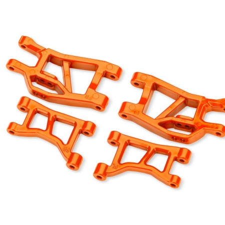 Brazos de suspensión delanteros superior e inferior naranjas (izq. y der.)