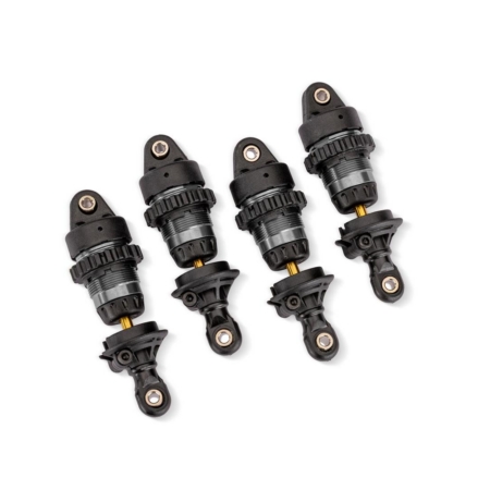 Amortiguadores cortos Mini GTR de aluminio gris (4)