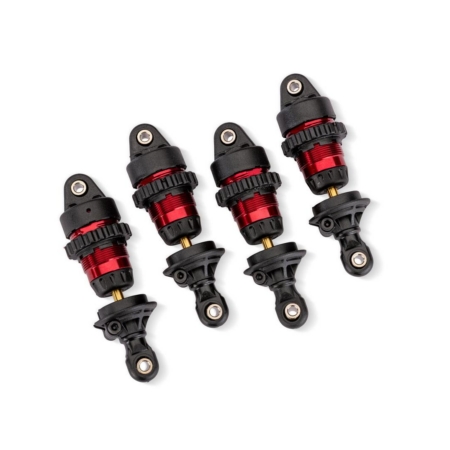 Amortiguadores cortos Mini GTR de aluminio rojo (4)