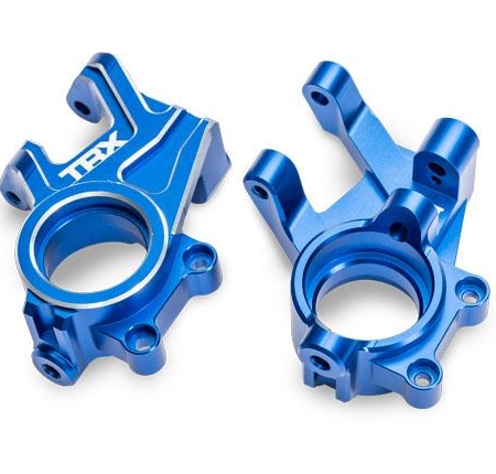 Bloques de dirección, aluminio 6061-T6 (anodizado azul) (izquierdo y derecho)/ 3 x 8 mm BCS (con fijador de roscas) (2)/ 4 x 35 mm BCS (con fijador de roscas) (2)