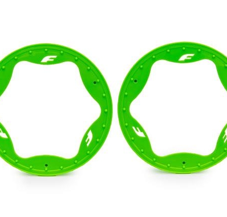 Anillos de bloqueo de talón, traseros, verdes (4,3") (2)