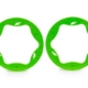 Anillos de bloqueo de talón, traseros, verdes (4,3") (2)